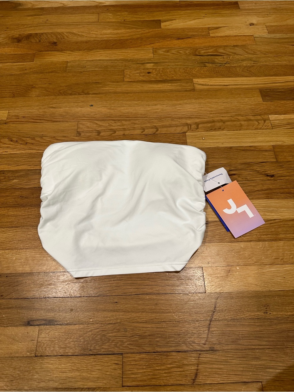 JoyLab White Support Tube Crop Top - Picture 4 of 6